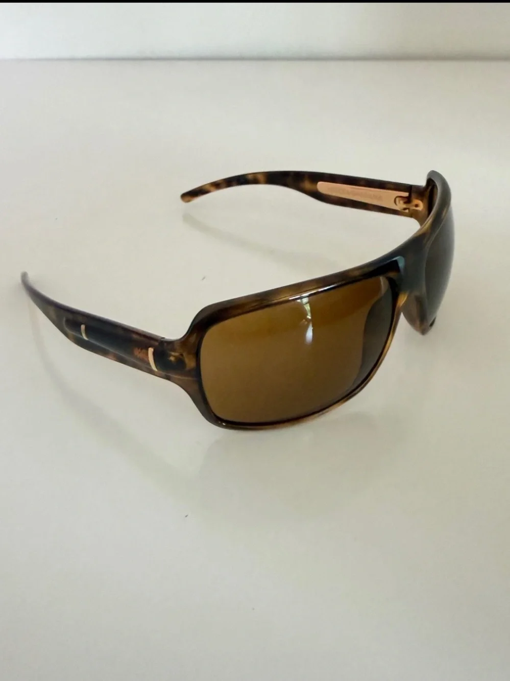 Dolce & Gabbana DG 6031 Vintage Tortoiseshell Wraparound Mask Sunglasses Set Y2K